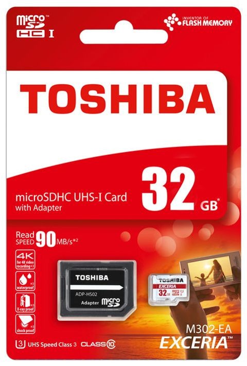 Karta pamięci TOSHIBA micro SDHC 32GB EXCERIA class 10 UHS I & adapter SD